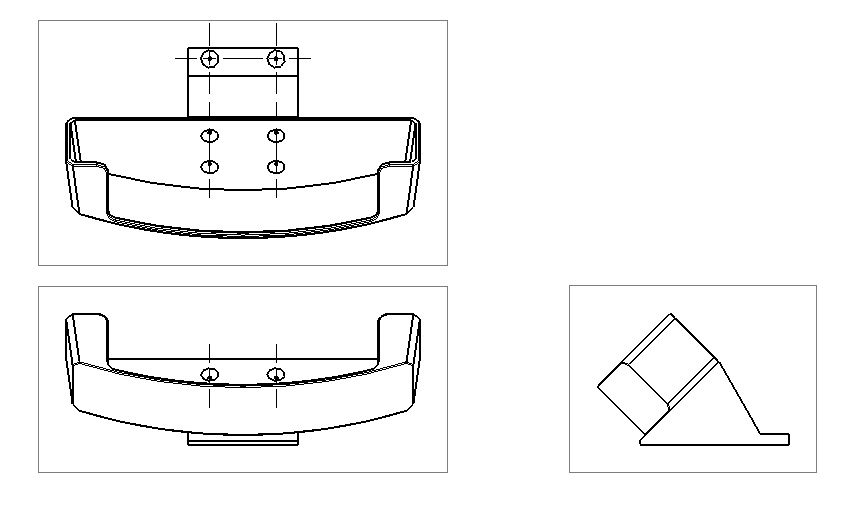 Halterung für Märklin Mobile Station 2 Schwarz oder Grau mit Keil (25° oder 45°)