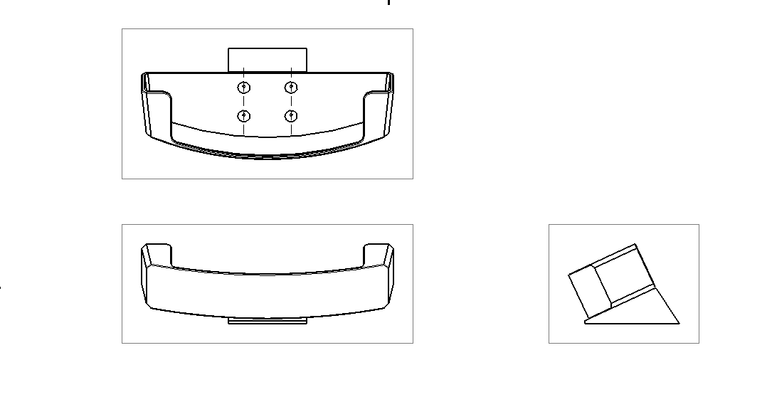 Halterung für Märklin Mobile Station 2 Schwarz oder Grau mit Keil (25° oder 45°)